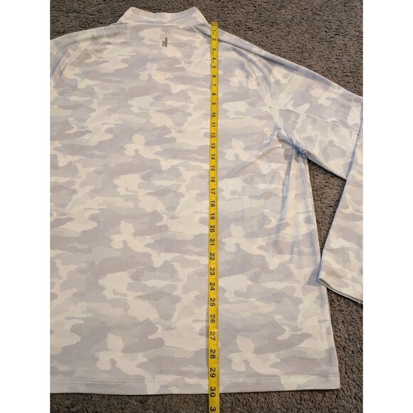 Johnnie-o Golf Galloway 1/4 Zip White Snow Camouflage Pullover Men's XL - Picture 6 of 6
